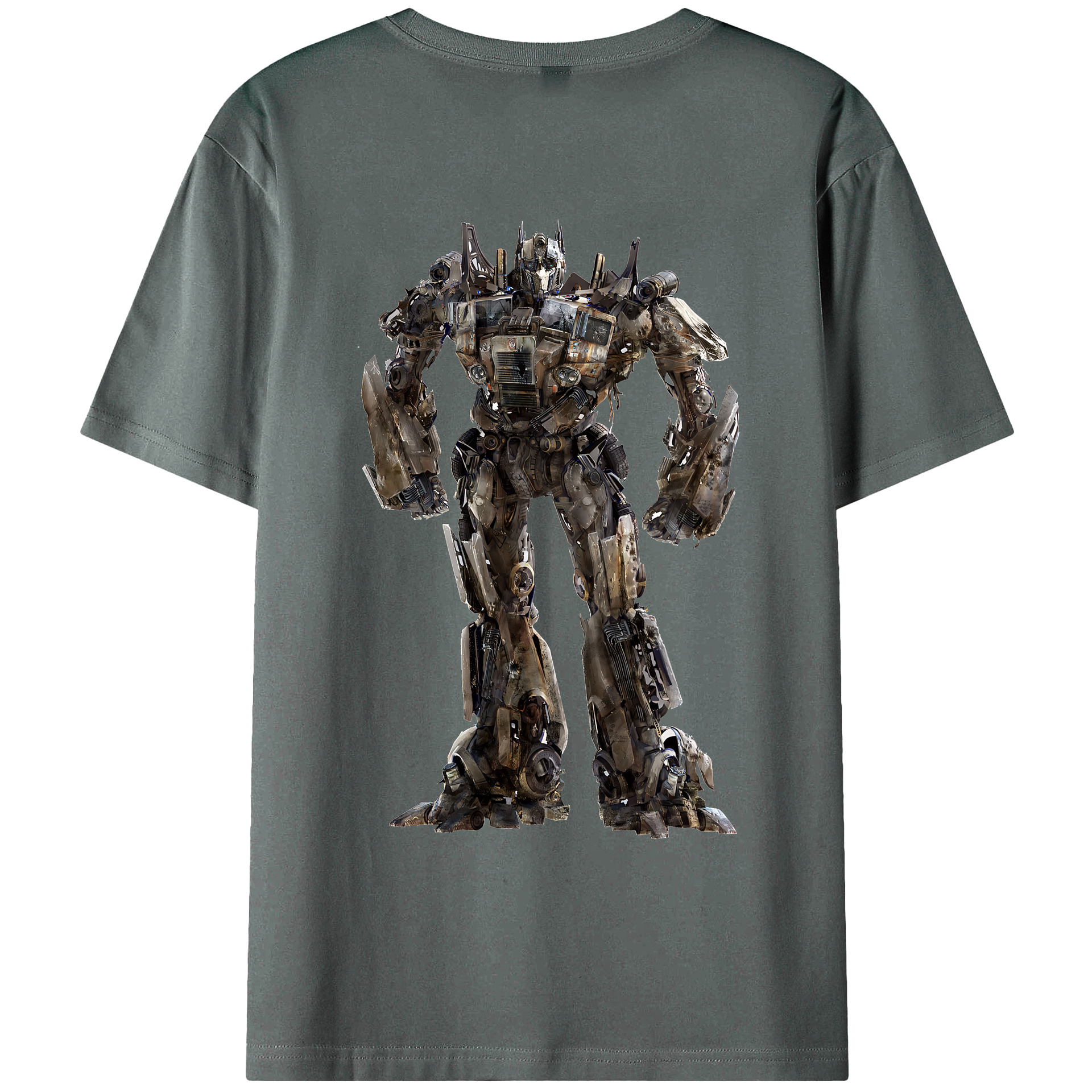 （画像用） Transformers トランスフォーマー 綿100％ メンズ半袖Tシャツ（バックプリント） 通気性